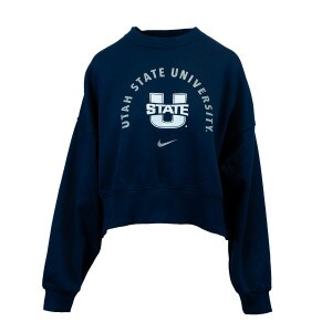 womens utah state university cropped loose fit nike sweatshirt